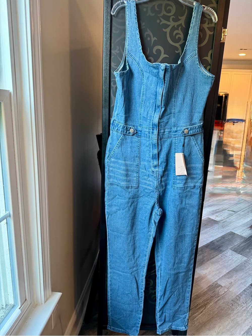 Denim Utility Jumpsuit - Blue